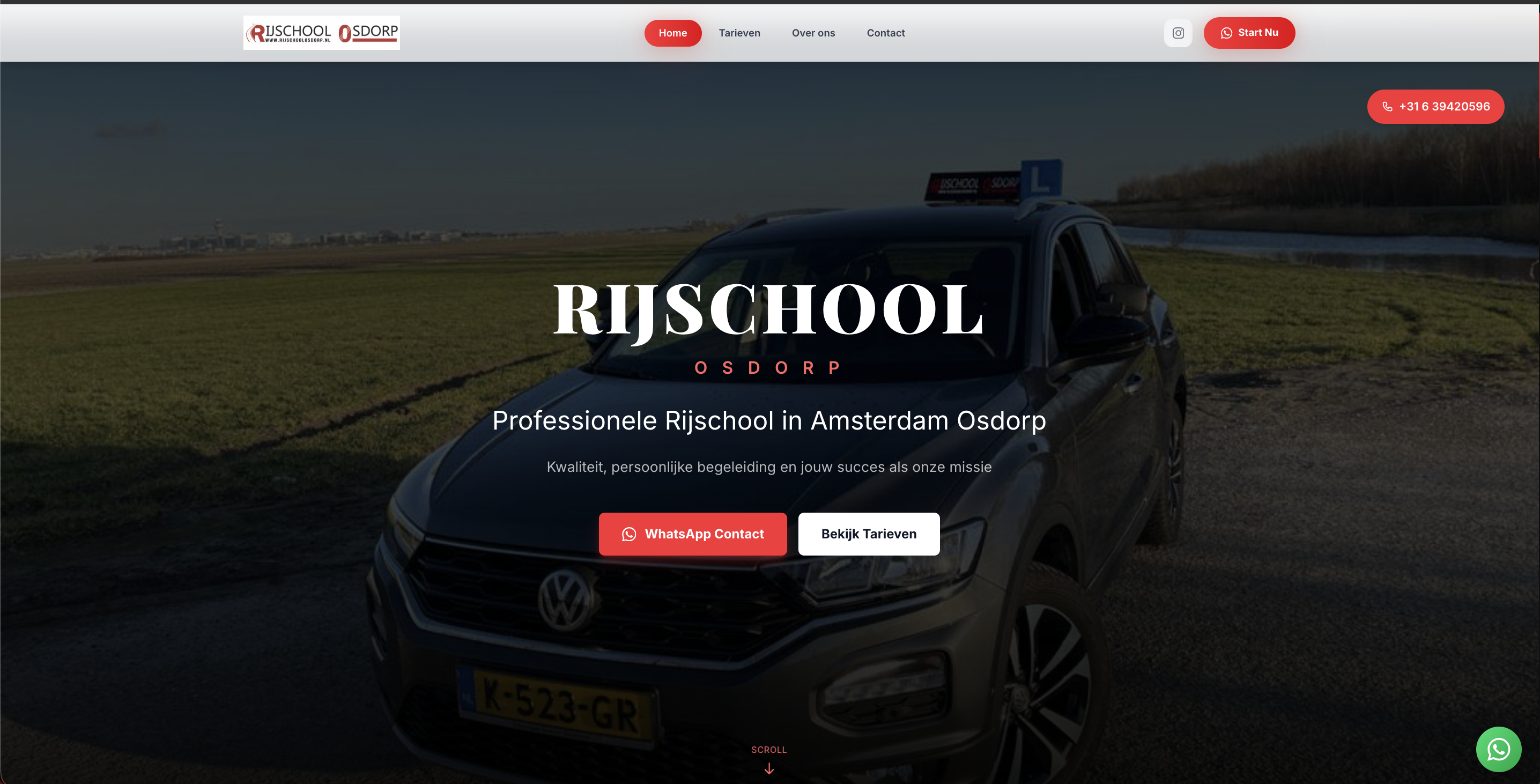 Rijschool Osdorp website preview